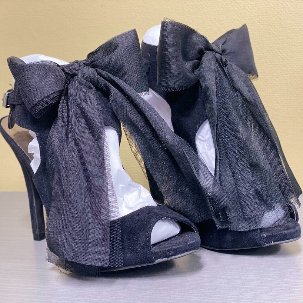 ZLondon Black Bow High Heels